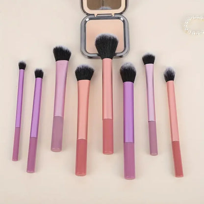 Purityspin 8pcs Makeup Brush Kit Soft Synthetic Hair