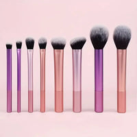 Purityspin 8pcs Makeup Brush Kit Soft Synthetic Hair
